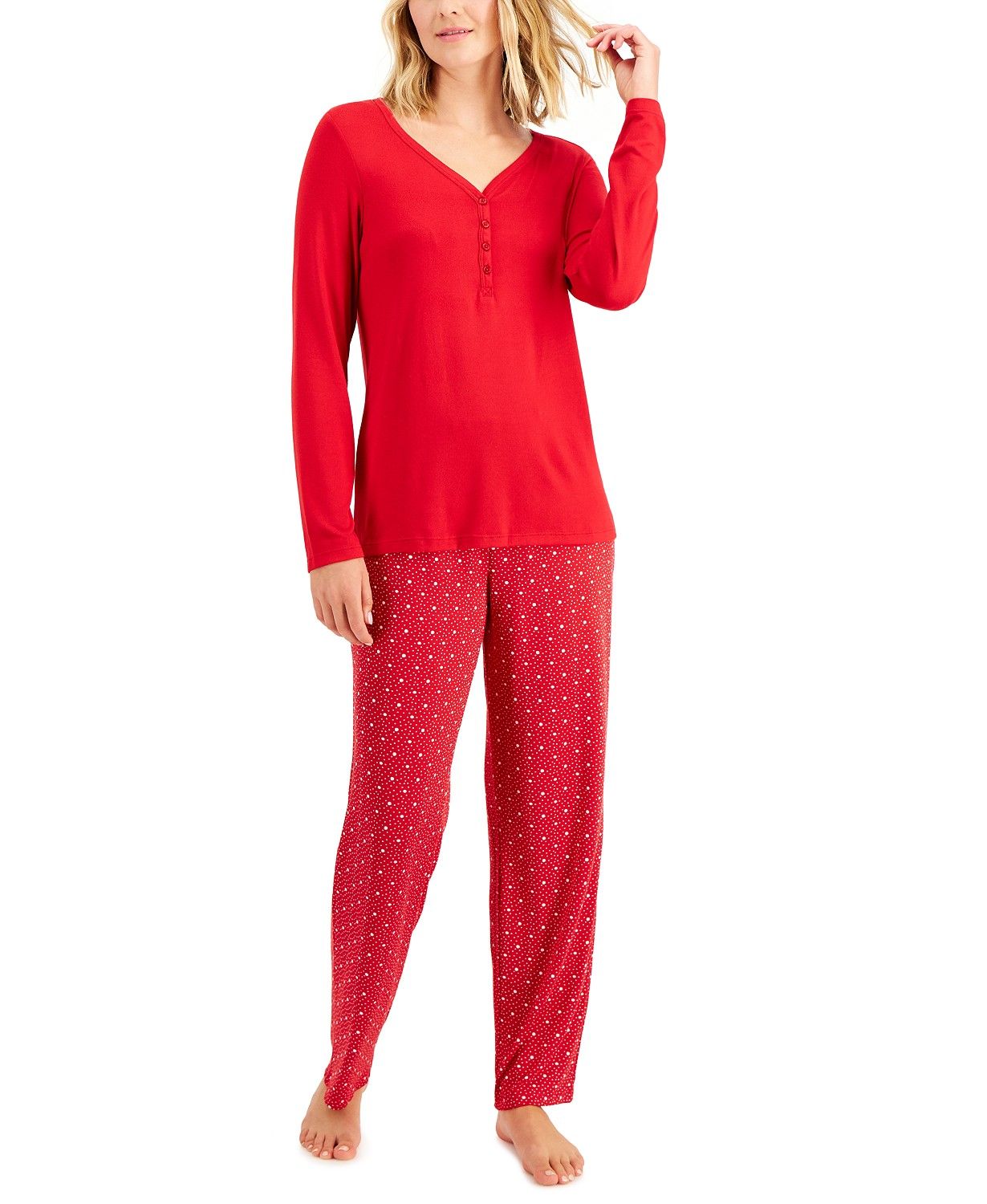 Charter Club Soft Knit Pajama Set, Created for Macy's & Reviews - All Pajamas, Robes & Loungewear... | Macys (US)