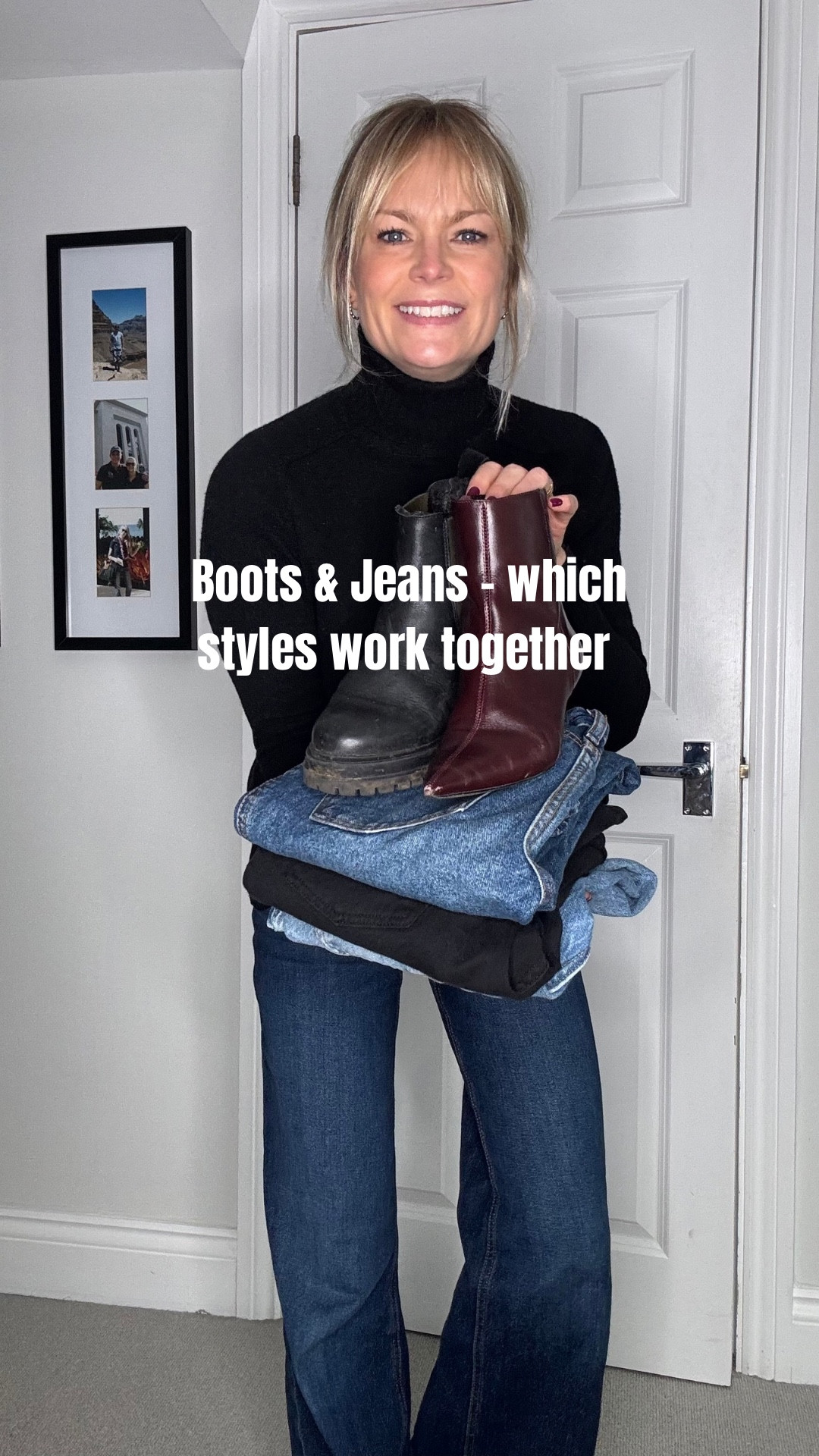 
Footwear and jeans 👖 …

What does and doesn’t work together is something that came up time and time again as one of your styling issues so here is the first instalment with a look at the boot styles that work with various denim shapes. 

It’s often the case that it’s the footwear or the lack of the right footwear that can be the problem and the reason why your outfit doesn’t work. Variety is important because not all boots work with all jeans styles.

The boots in my life:

🥾 A chunky flat boot - I wear predominantly with skinnies but also other styles too. 

🥾 A close fitting sock boot - ankle/knee high which I wear with cropped denim in the winter both straight and wide and also under my full length wide leg styles. 

🥾 A relaxed knee high boot - great over skinnies 

🥾 My old shorter ankle boots don’t get a huge amount of wear with my jeans at the moment but that’s ok. They do work with other pieces in my wardrobe like skirts. 


Most of these boots are old as are many of the clothes on my reel but I have linked on LTK  current and alternatives. 

Flat boots old @esskashoes 
Black sock boots old @boden 
Black knee high old @zara 
Leopard old @officeshoes 
Cream boots old @mango 
Others listed on Ltk 

#bootsandjeans #stylisttips 

#LTKwinter #LTKstyletip