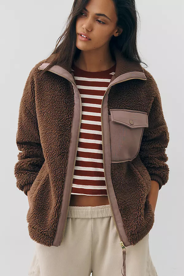 Lowell Sherpa Fleece Jacket | Anthropologie (US)