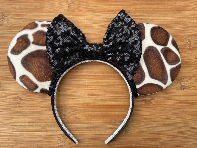 Giraffe Print Mouse Ears Animal Print Mouse Ears Animal - Etsy | Etsy (US)