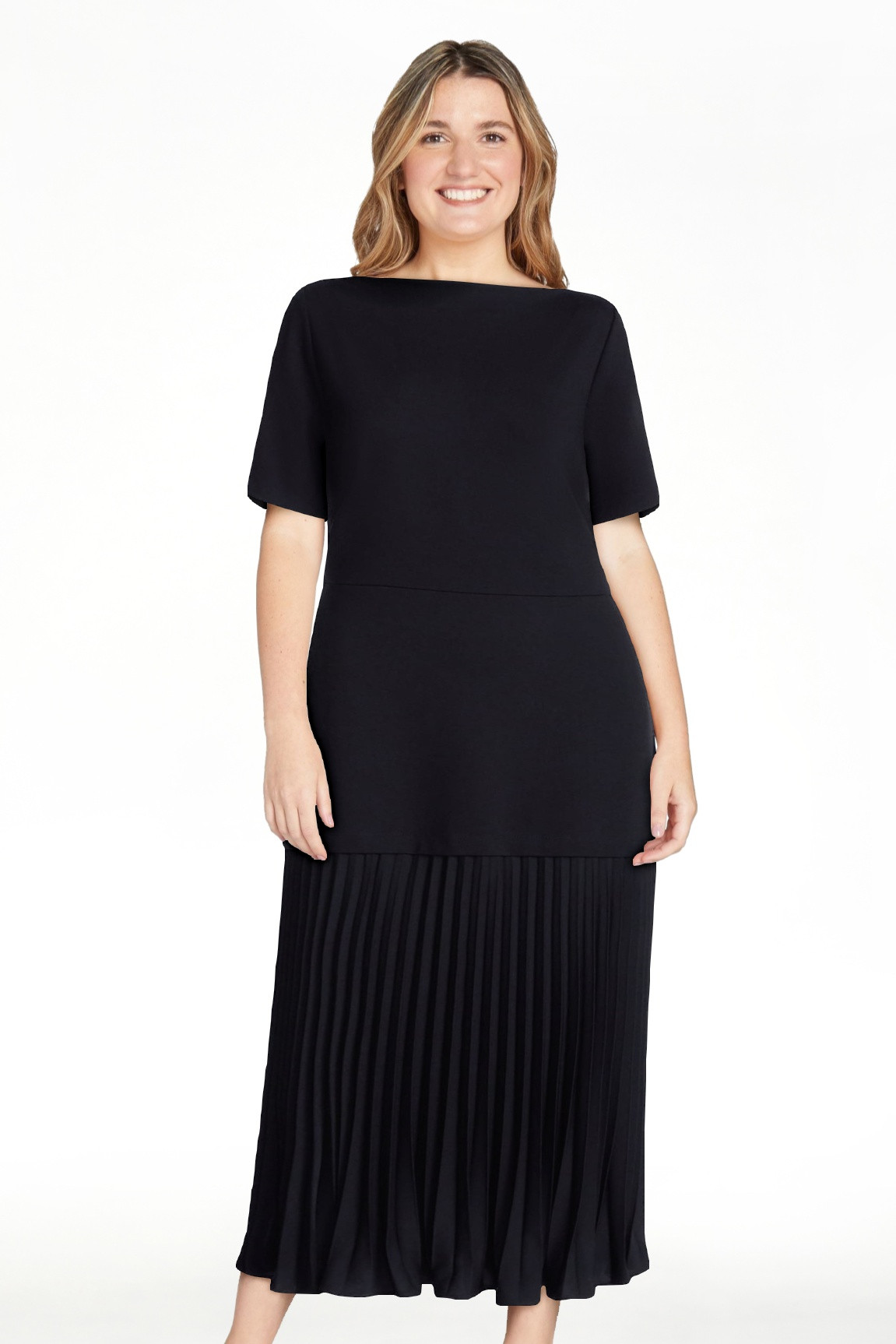 Scoop Women\u2019s and Women\u2019s Plus Mixed Media Maxi Dress, Sizes XS-4X | Walmart (US)