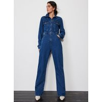 Indigo Denim Jumpsuit | Mint Velvet