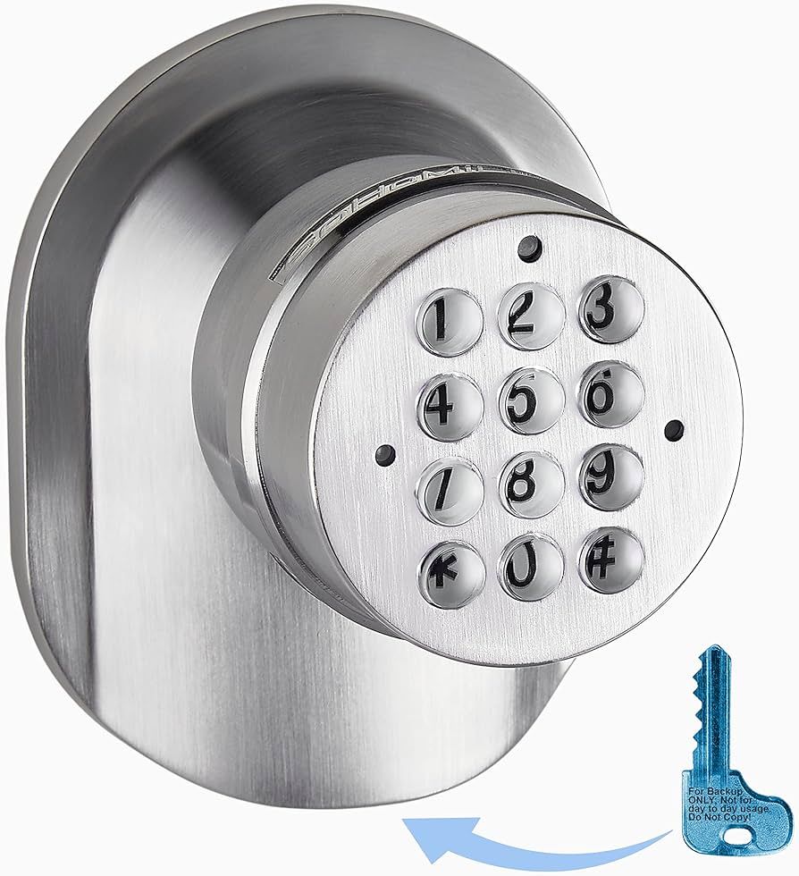SoHoMiLL ® Electronic Keypad Door Knob and Lock Set with Backup Mechanical Key (Spring Latch Loc... | Amazon (US)