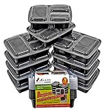 3 Compartment Bento Box Meal Prep Container Food Storage Tray With Lids. 32 oz Plastic Bento Boxes B | Amazon (US)