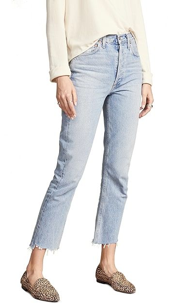 AGOLDE
                
            

    Riley High Rise Straight Crop Jeans | Shopbop