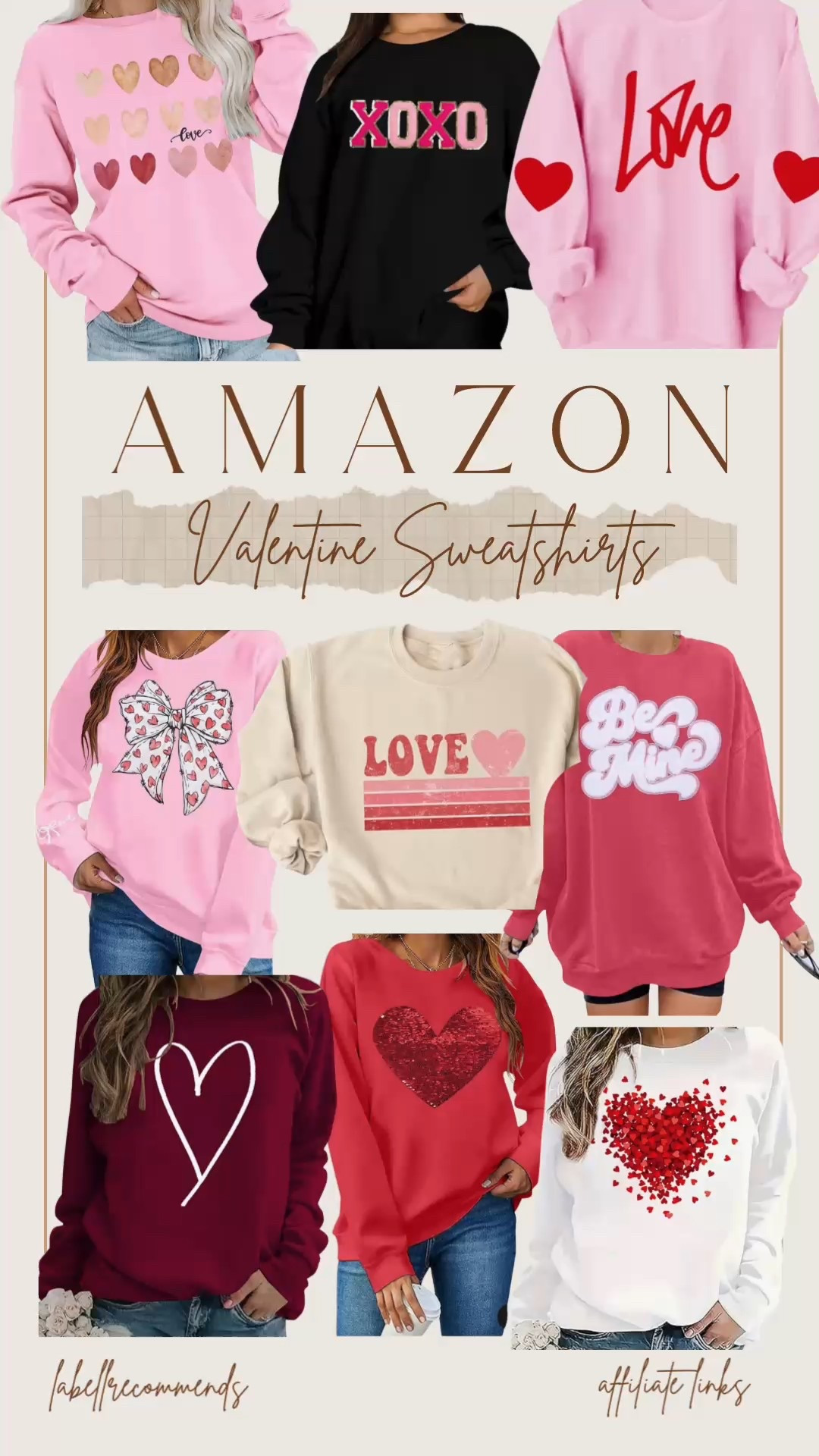 Comfy Valentine’s sweatshirts you’ll actually wear all season — cozy Amazon Valentine hoodies and heart graphic pullovers perfect for date night, casual Valentine outfits, and gifts that hit the sweet spot 

#valentinesoutfit #valentinesgift #amazonfashion #amazonfinds #ltkfashion #ltkunder #valentinesclothing #ootd #founditonamazonfashion #valentinesdaystyle

Valentine sweatshirts, Amazon Valentine hoodies, Valentine outfit ideas, heart graphic pullover, casual Valentine outfits, Valentine gifts women, cozy Valentine fashion

#LTKValentine #LTKSeasonal