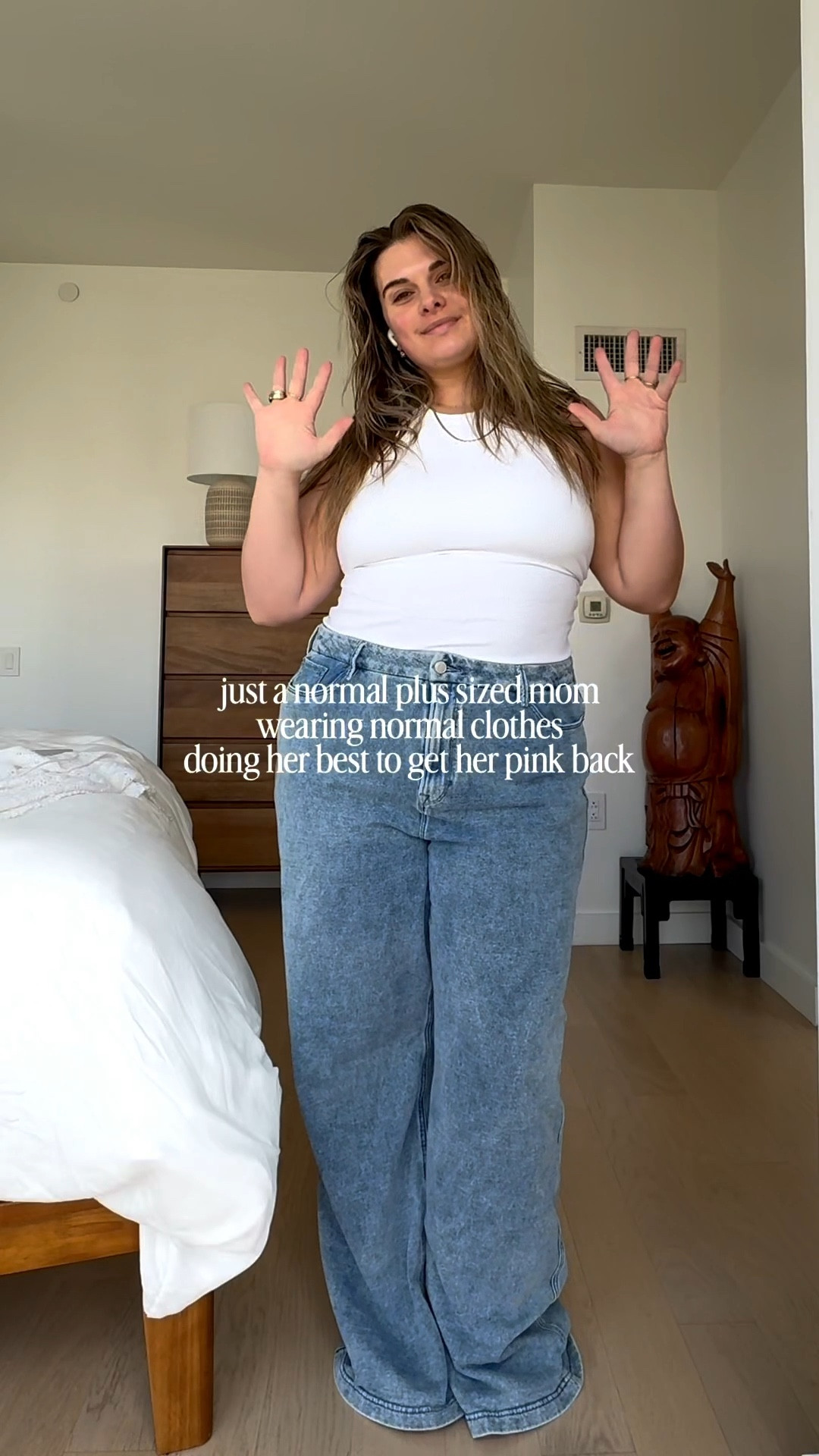 Tank is fabletics 
Sweatpant jeans are good American and so comfy 

#LTKMidsize #LTKPlusSize #LTKStyleTip