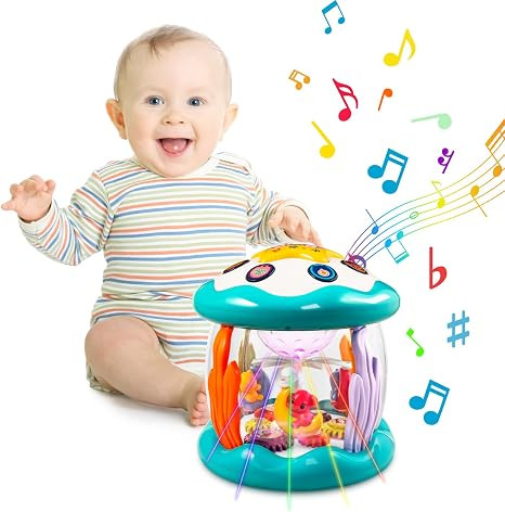 Baby Toys 6 to 12 Months - Musical Rotating Light Up Infant Toys for 6-12 Months, Learning Toddle... | Amazon (US)