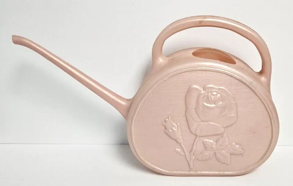 Vintage Union Products Blow Mold  Pink Rose Watering Can | eBay US