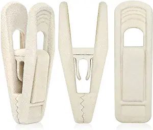 TOFIIGREM Velvet Hanger Clips for Velvet Hangers - 20 PCS Beige Non-Slip Velvet Clip for Pants Su... | Amazon (US)