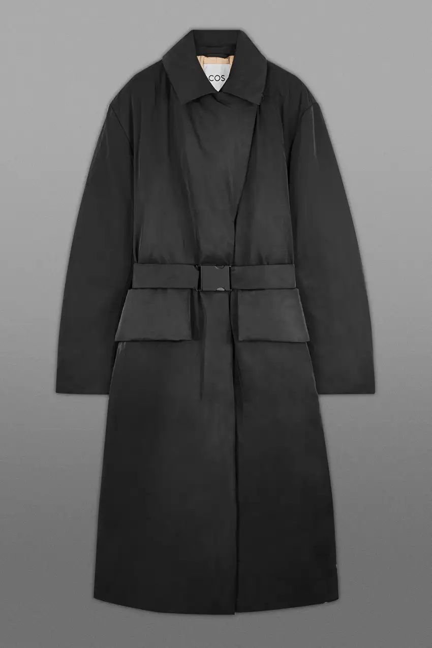 THE PADDED TRENCH COAT Black Coat Coats Fall Coat Coats Fall Outfits 2022 Affordable Fashion | COS (US)