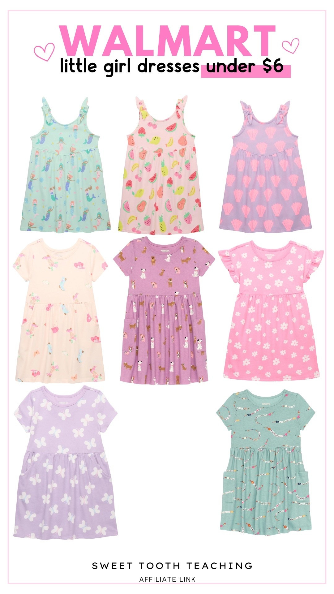 Walmart little girl dresses under $6! Perfect for back-to-school 

#LTKKids