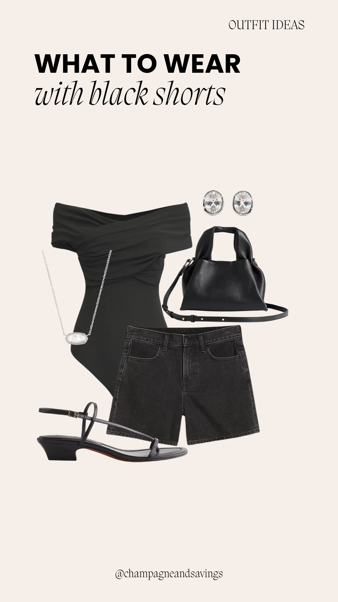 Black shorts outfit

#LTKootd
