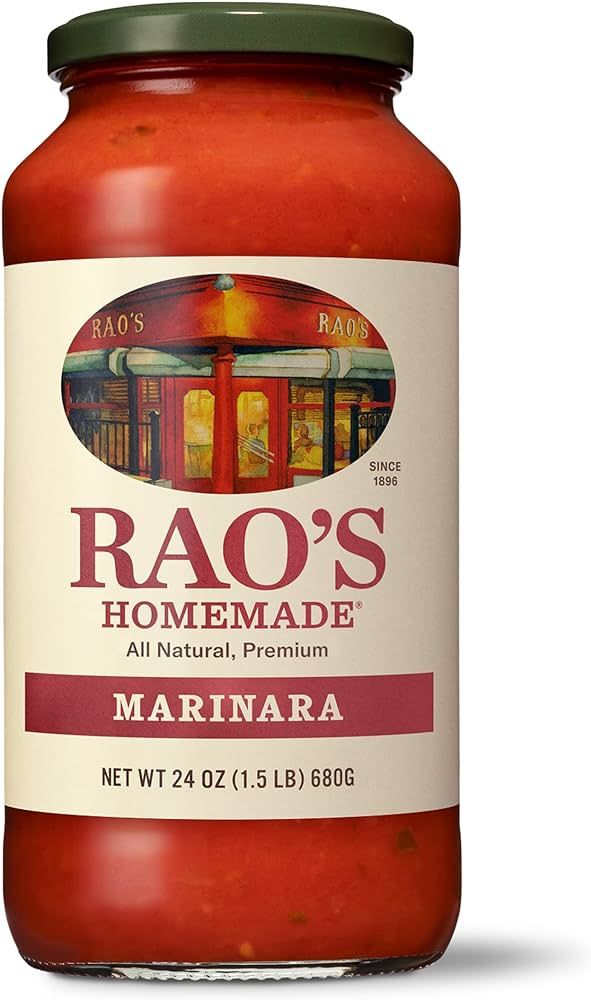 Rao's Homemade Marinara Sauce, 24 oz, All Purpose Tomato Sauce, Pasta Sauce, Carb Conscious, Keto... | Amazon (US)