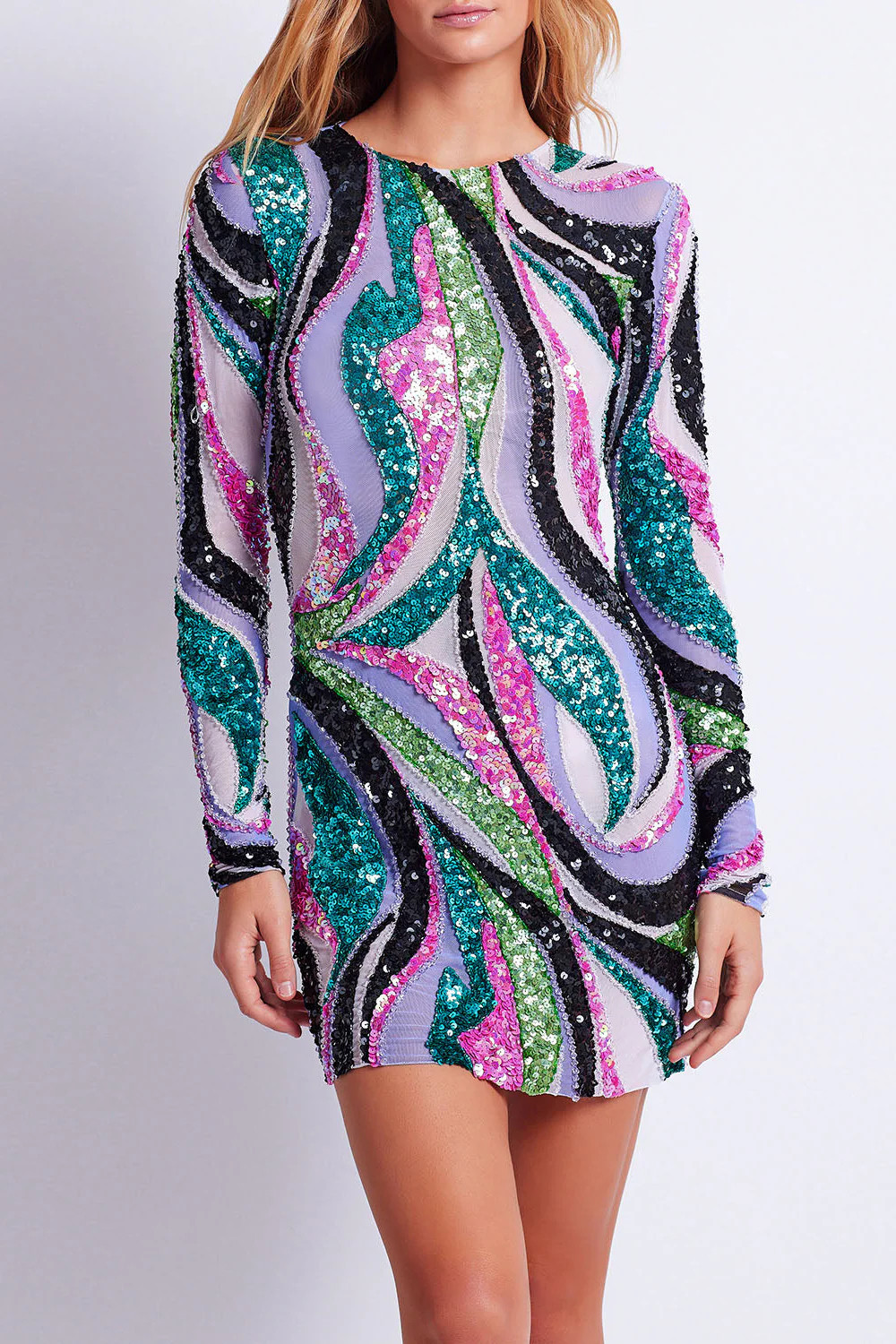 DELOS BEADED TULLE MINI DRESS | PatBO