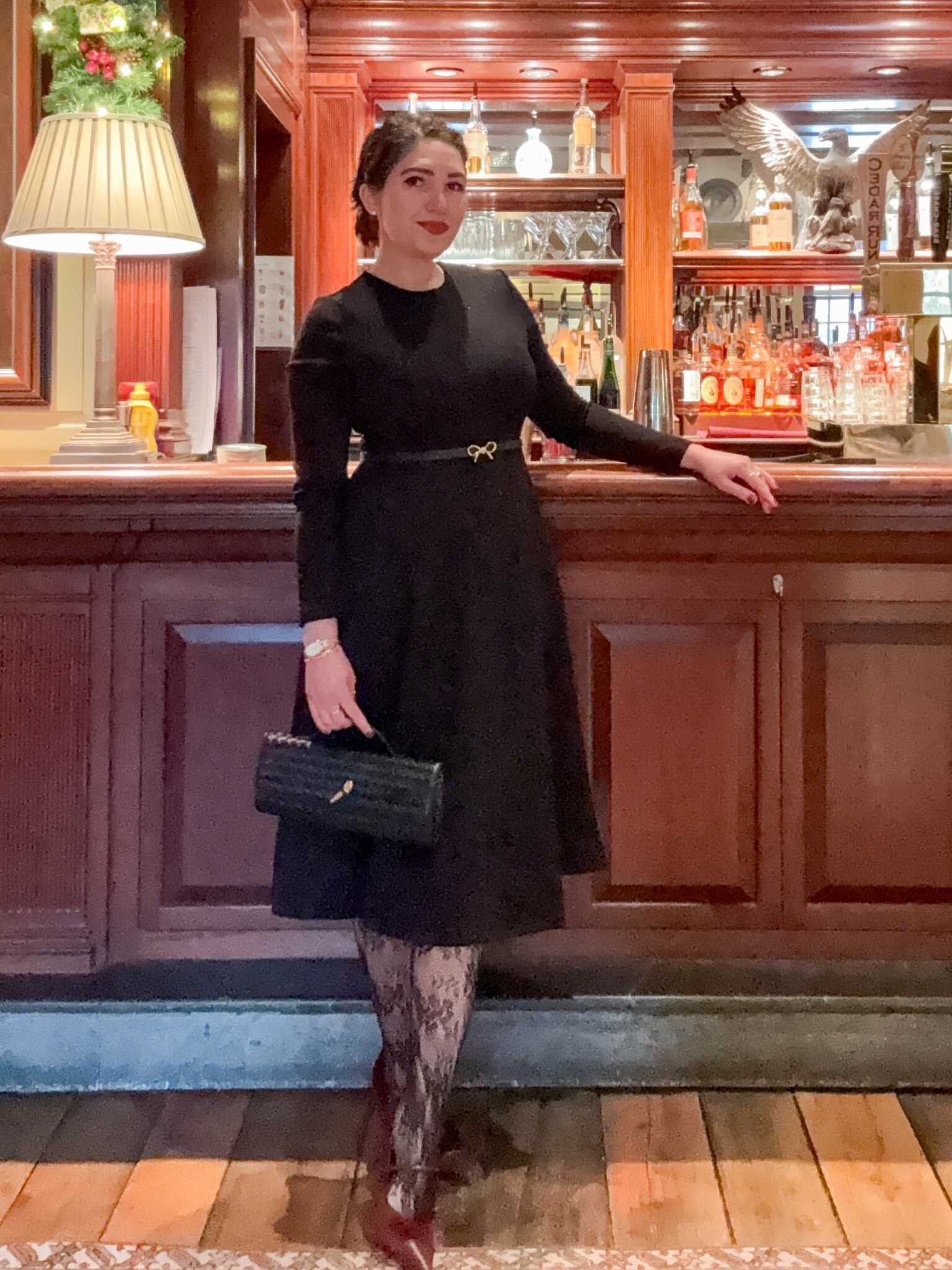 Holiday party dress from amazon, black midi dress, office party outfit, red pumps 

#LTKHoliday #LTKootd #LTKOver40