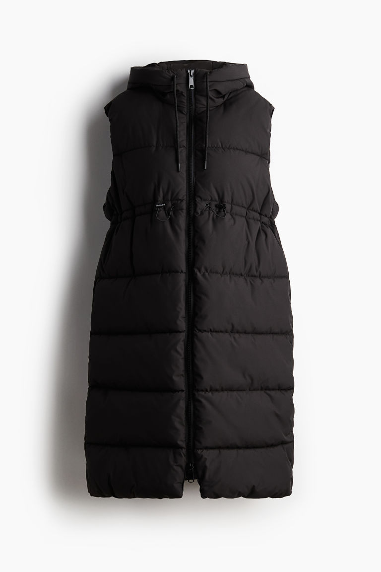 H & M - MAMA Hooded Puffer Vest - Black | H&M (US + CA)