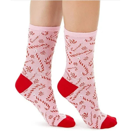 Charter Club Women s Candy Cane Crew Socks Pink 9-11 - NEW | Walmart (US)