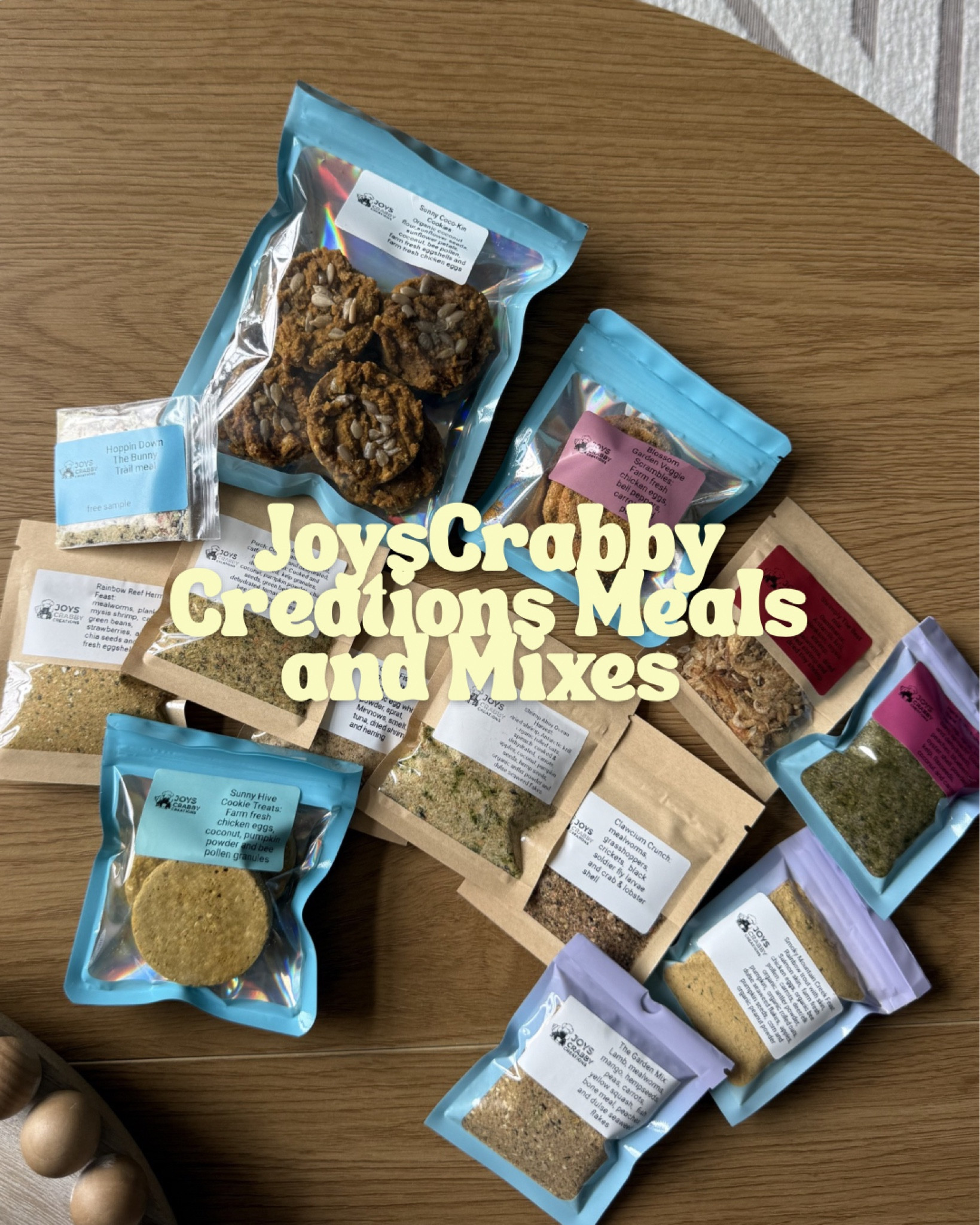 Hermit crab complete meals and mixes food from Joys Crabby Creations 