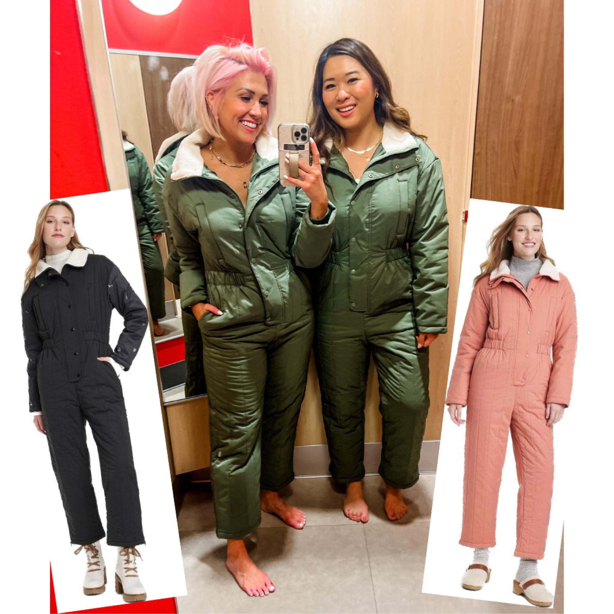 Target // Universal Thread one piece snow suit - 
Daisy - in the small, but will size up to a medium
Sandy- medium


#LTKHoliday #LTKSeasonal #LTKunder100