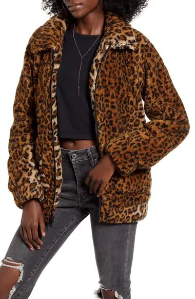 Leopard Print Faux Fur Jacket | Nordstrom