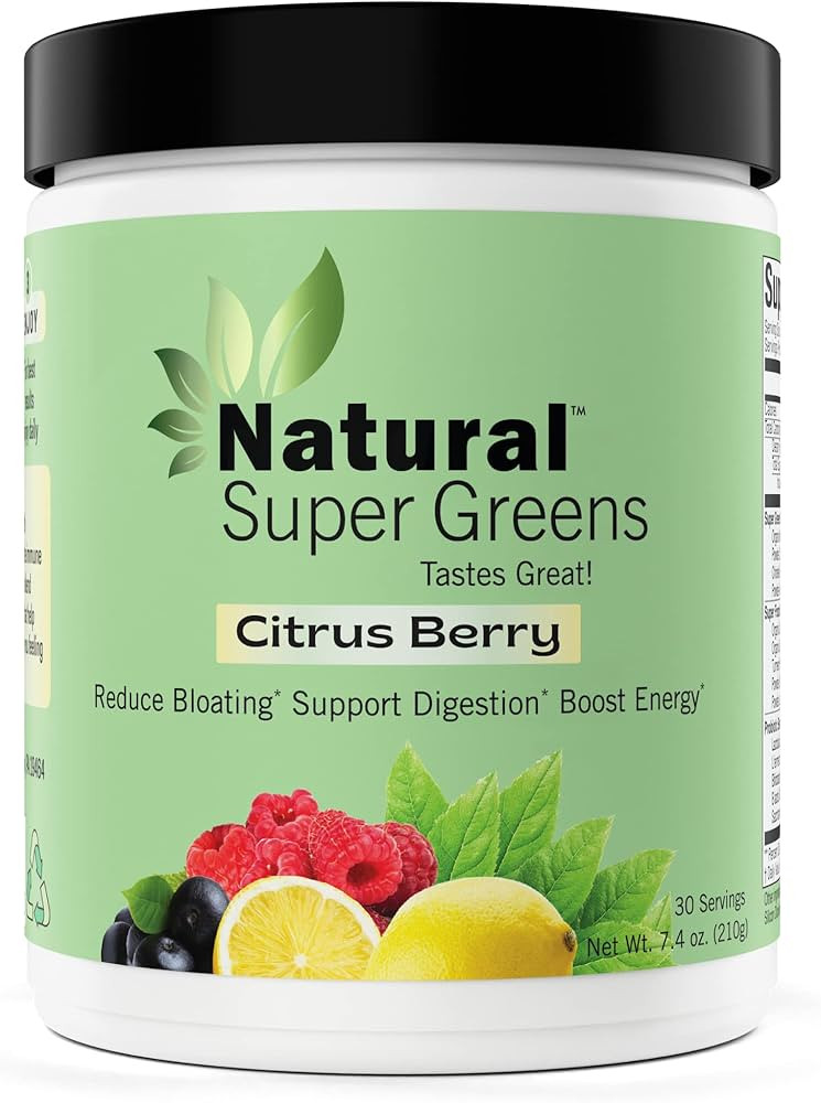 Natural Super Greens Powder Organic| Green Supplements| Great Tasting Fruits and Vegetables Juice... | Amazon (US)