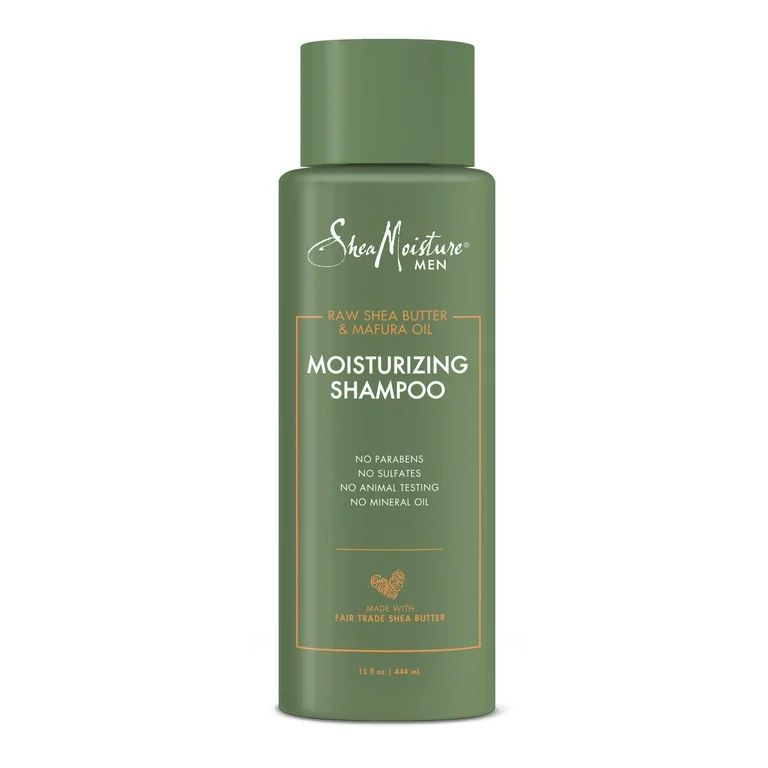 SheaMoisture Men's Moisturizing Daily Shampoo with Raw Shea Butter, Mafura Oil, 15 fl oz | Walmart (US)