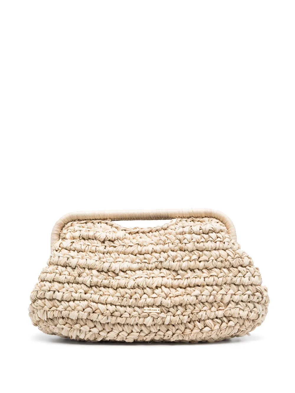 The DetailsCult Gaialarge Aroura woven clutchHighlightsbeige raffia woven raffia design cotton li... | Farfetch Global
