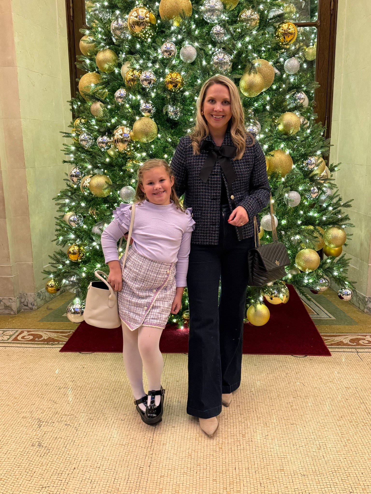 What we wore to the Plaza for tea! I’m in a size small tweed jacket and size 6 jeans. Who’s wearing a size 8 kids. 

Over 40, nyc trip

#LTKOver40 #LTKKids #LTKootd