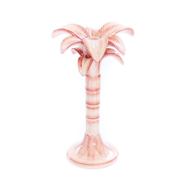 Palm Tree Candle Holder, Blush Pink | The Avenue