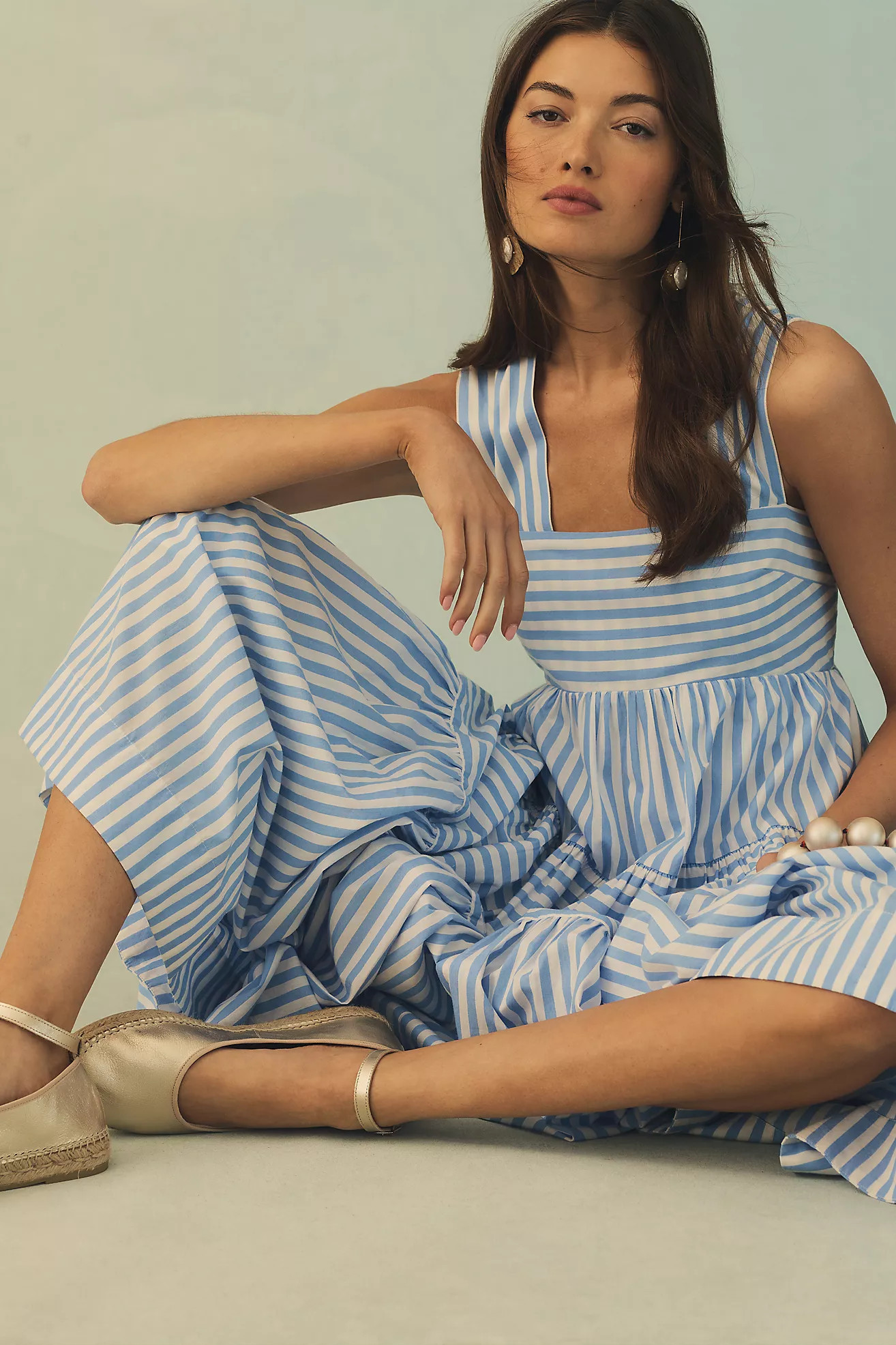 The Helena Square-Neck Babydoll Dress | Anthropologie (US)