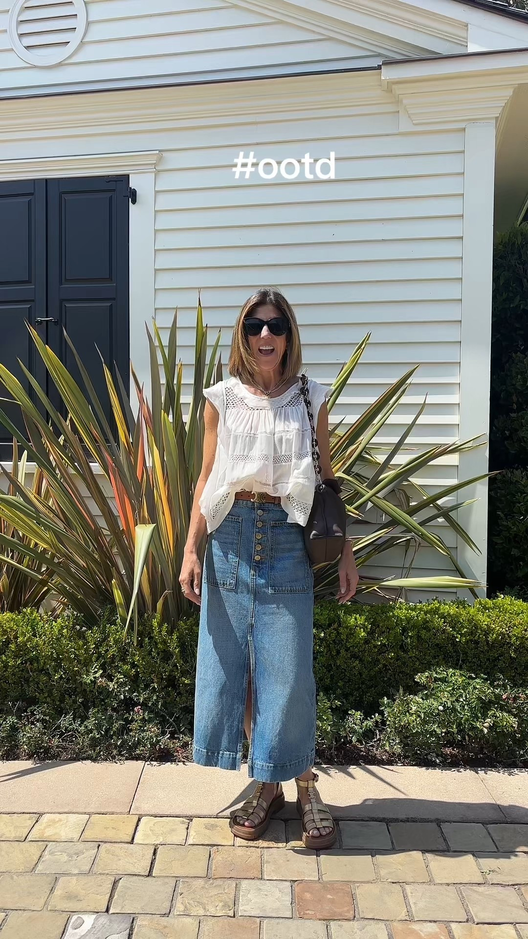 Casual summer outfit elevated with gold sandals, belt and fun handbag!

#LTKSummerEdit #LTKStyleTip #LTKOver40