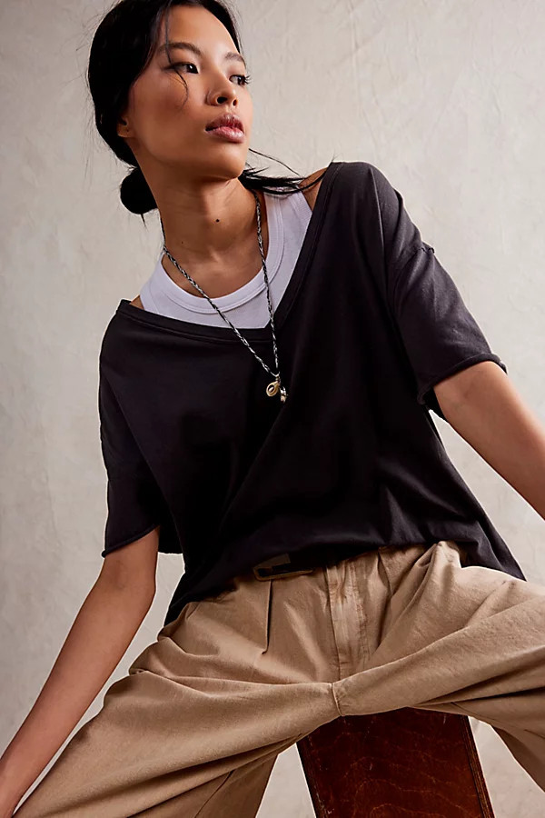 We The Free Nina V-Neck Tee | Free People (Global - UK&FR Excluded)