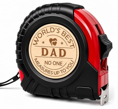 Fathers Day Dad Gifts from Daughter Son, Dad Gifts Personalized Engraved Tape Measure Birthday Woodworking Carpenter Tool Gifts for Men 25FT/7.5m (Dad) | Amazon (US)