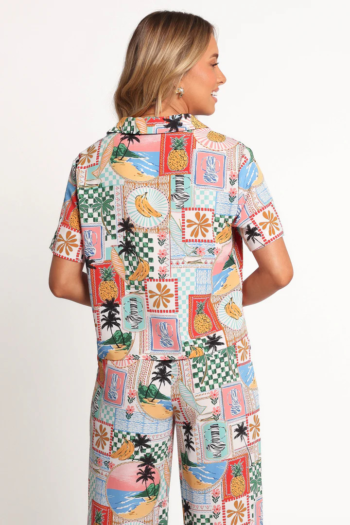 Valeria Shirt - Off White Multi | Petal & Pup (US)