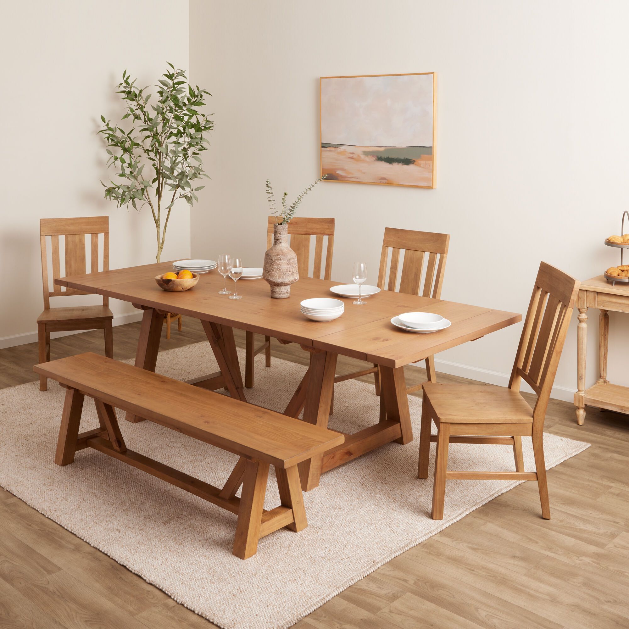 Leona Wood Farmhouse Dining Collection | World Market