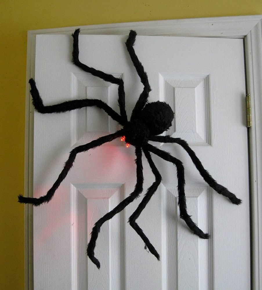 Pretex Halloween Spider with Light Up Eyes (LED Lights) - Decorations 4 Ft Hairy Spider Prop with... | Amazon (US)
