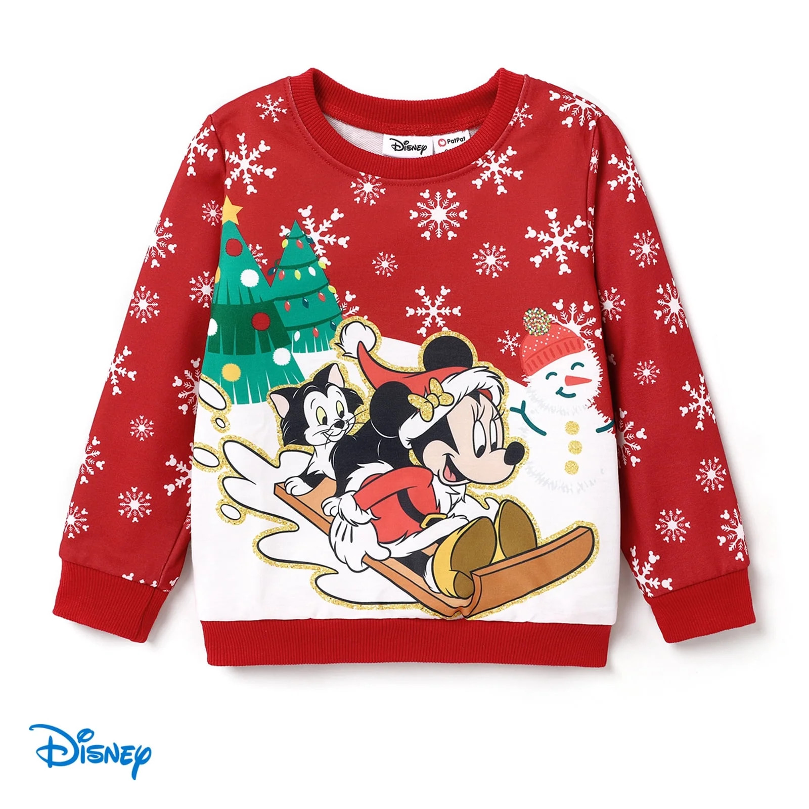 Disney Mickey Mouse Toddler Girls Pullover Sweatshirts Christmas Character Crewneck Top Size 2-6 | Walmart (US)