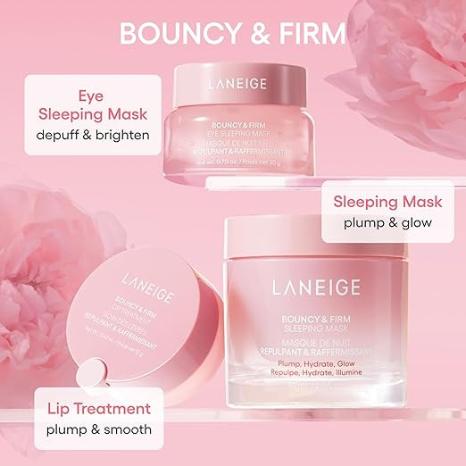 LANEIGE Bouncy and Firm Sleeping Mask: Revitalize, Smooth, Peony & Collagen Complex, Barrier-Boos... | Amazon (US)