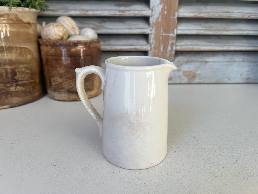 Small Vintage Ironstone Jug Dudson - Antique Ironstone Creamer Jug - Etsy | Etsy (US)