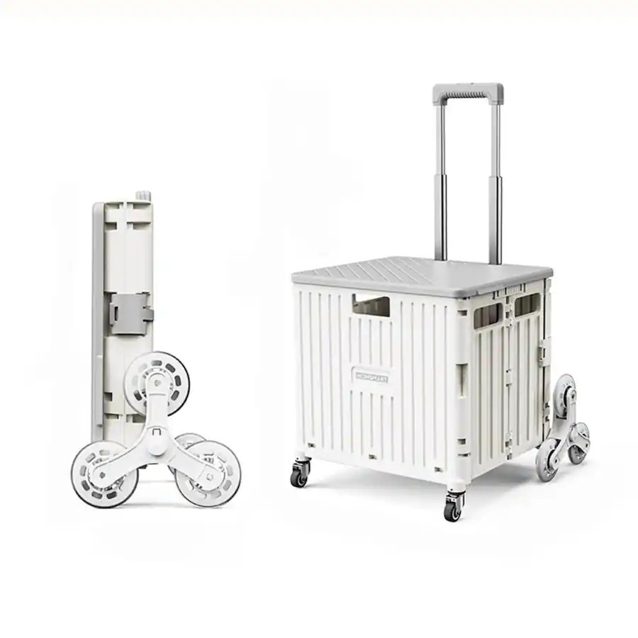 Viviendo - 65L Foldable Utility Cart - Climbing Wheels & Metal Telescopic Handle, Portable Collap... | Best Buy U.S.