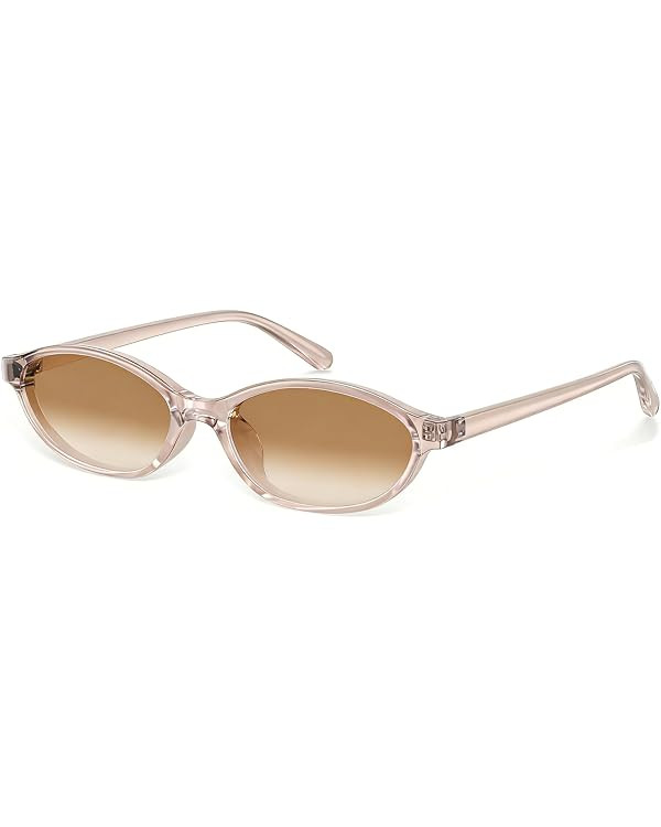 Sunglasses Womens Retro Oval Sunglasses for Women - Cat Eye 90s Glasses Y2K UV400 Lightweight Nar... | Amazon (US)
