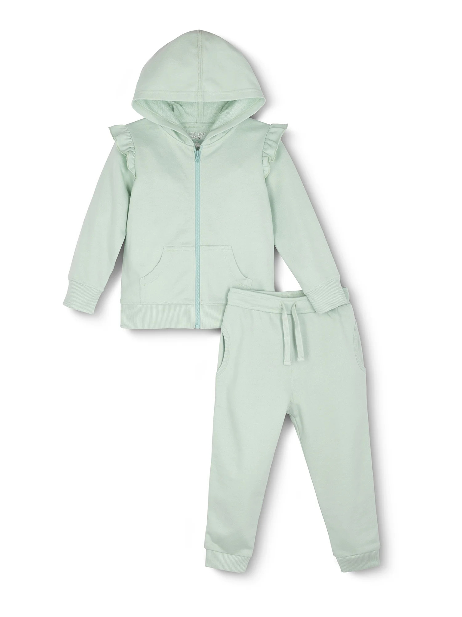 Little Star Organic Toddler Girl 2Pc Jogger Set, Size 12M-5T | Walmart (US)