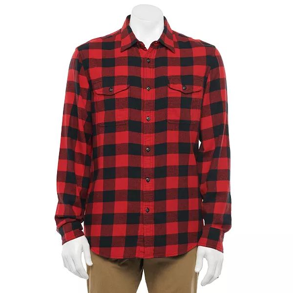 Men's Sonoma Goods For Life® Brushed Flannel Button-Down Shirt | Kohl's