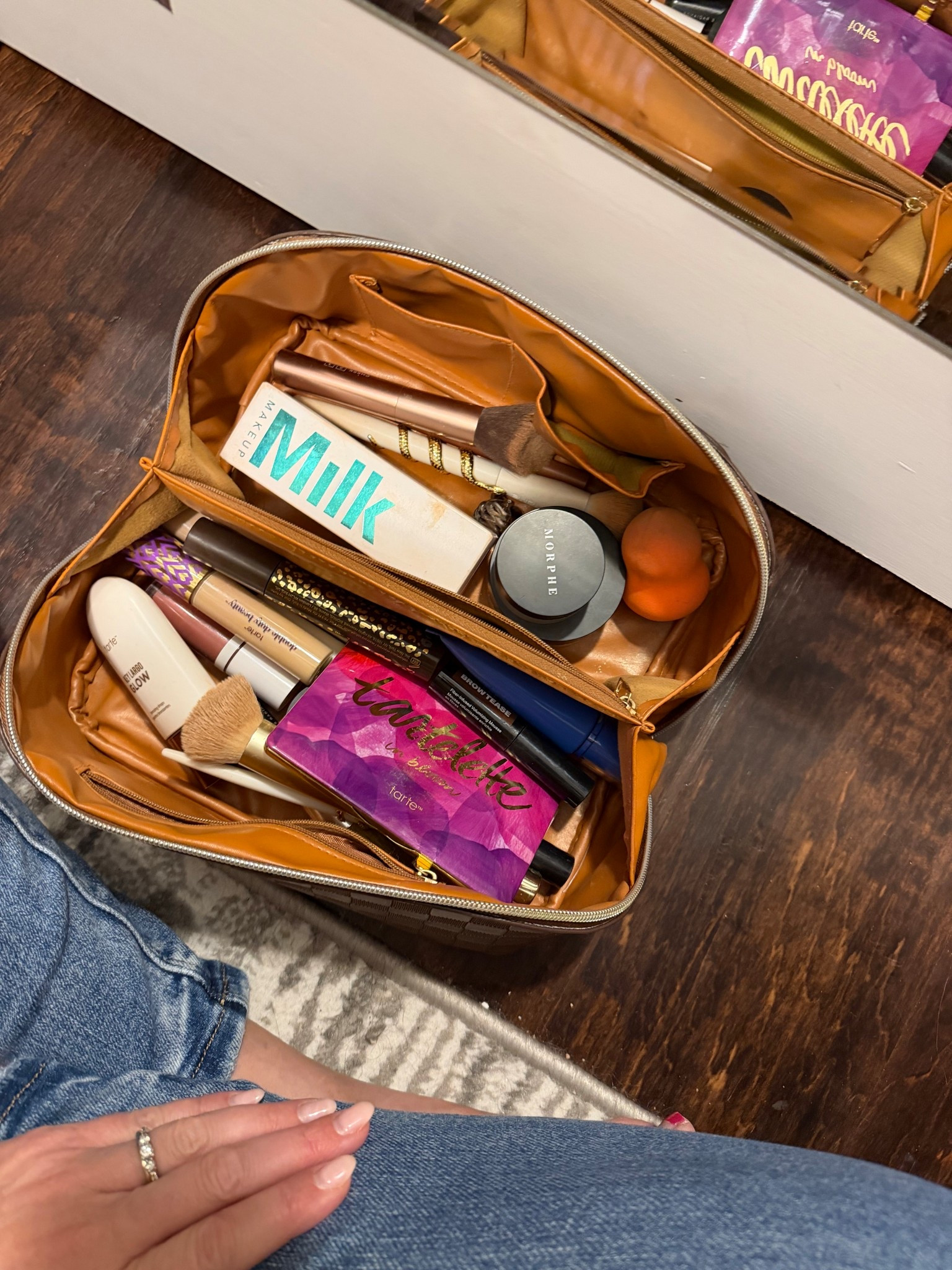 This lay flat makeup bag is perfect for travel or daily use. You can see everything and zero digging around. 

#LTKgrwm #LTKGiftGuide #LTKHoliday