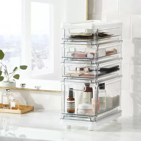 Manhattan Narrow Small Drawer Clear | The Container Store