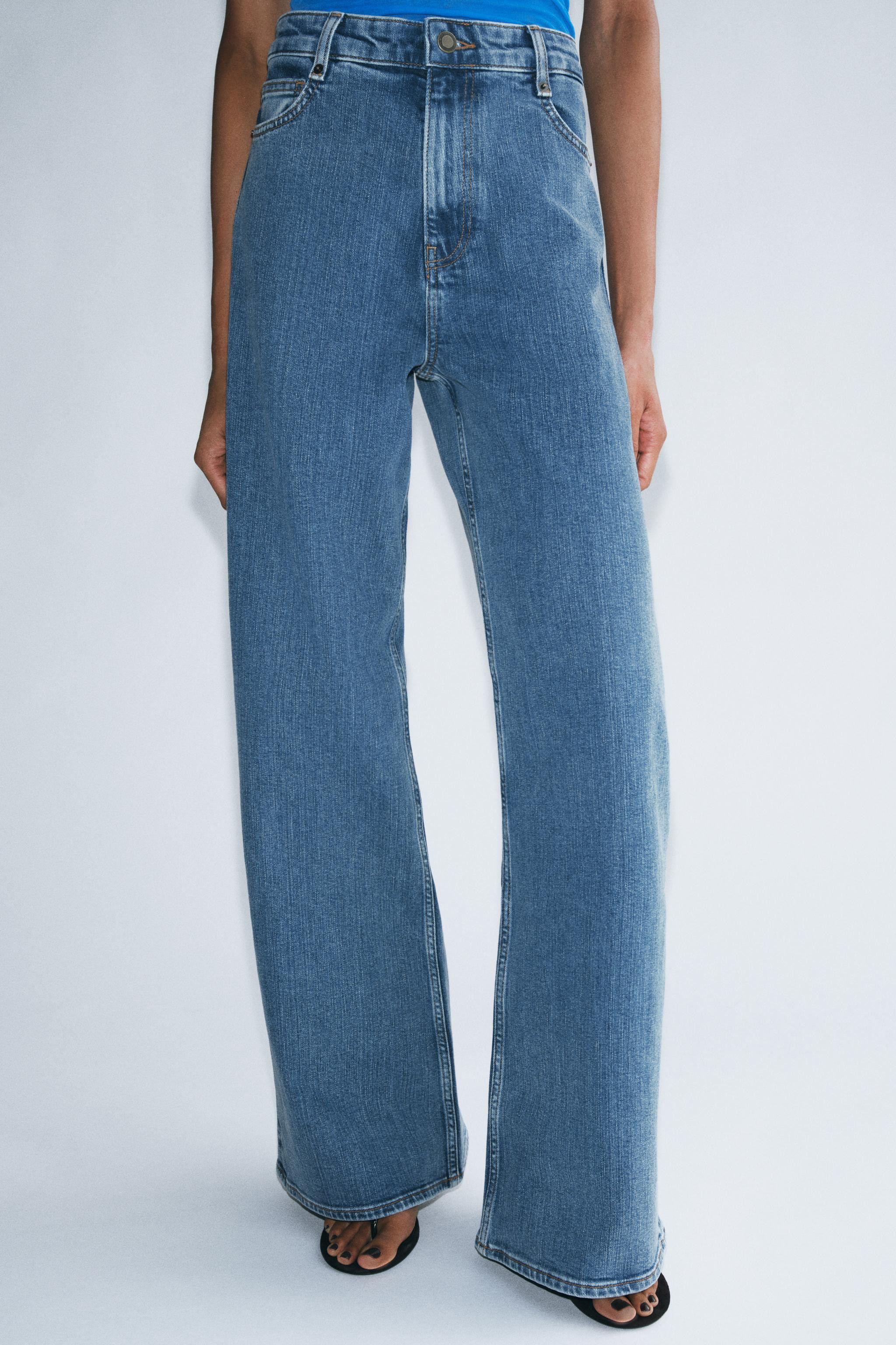 ZW COLLECTION HIGH-WAIST WIDE LEG JEANS | Zara US