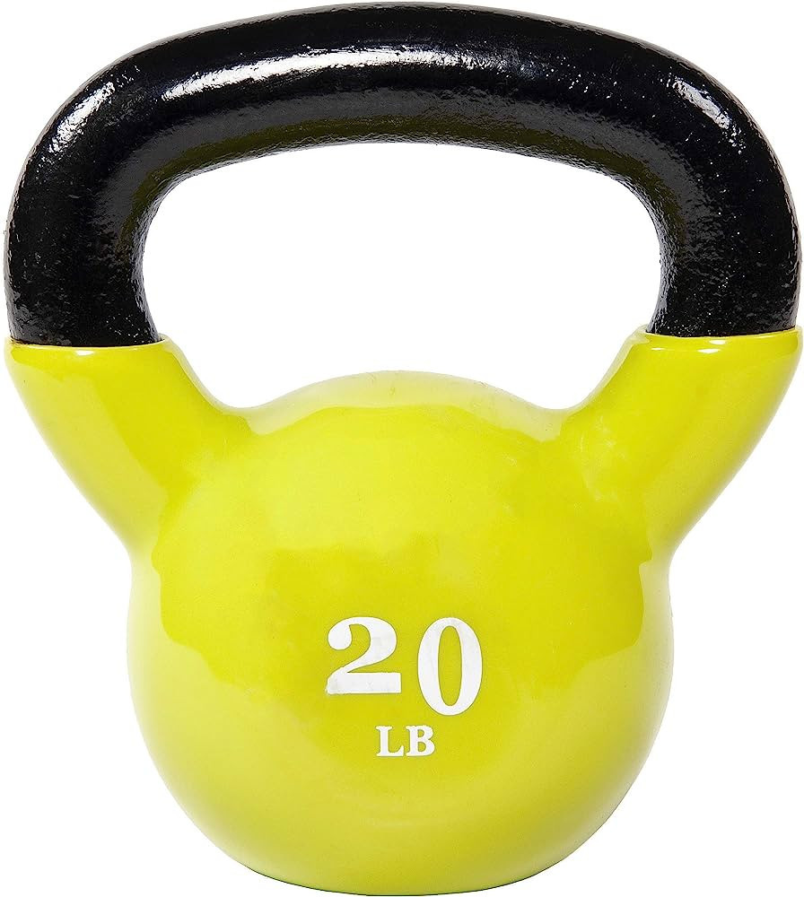 Everyday Essentials All-Purpose Color Vinyl Coated Kettlebell | Amazon (US)
