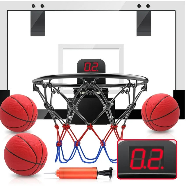 JoyStone Indoor Basketball Hoop Set with 3 Balls, Pro Mini Basketball Hoop for Door with Electron... | Walmart (US)