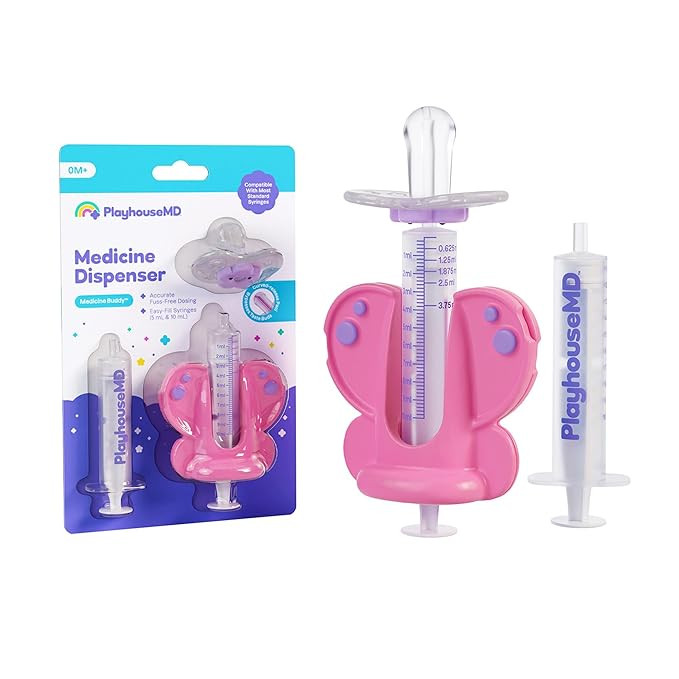 Medicine Buddy Medication Dispenser, Butterfly - Liquid Syringe for Newborns, Infants, Babies & T... | Amazon (US)